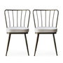 Hanah Home 985 V2 Juego de Sillas de Terciopelo Visón (2 Piezas) para Comedor o Salón, Altura Asiento 50 cm, 175 kg
