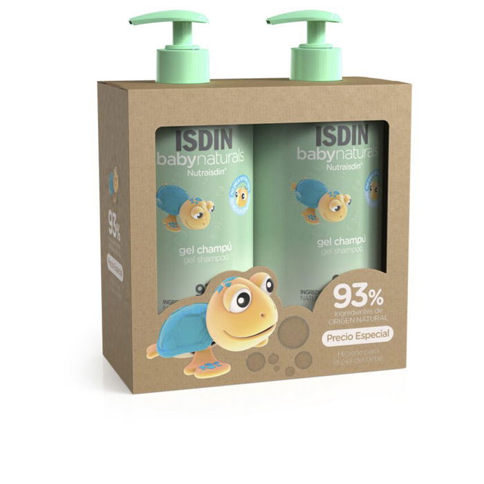 Isdin BABY NATURALS Gel Champú Dúo 2 x 750 ml para Bebé, Hipoalergénico, 93% Origen Natural Isdin BABY NATURALS Gel Champú Dúo 2 x 750 ml para Bebé, Hipoalergénico, 93% Origen Natural