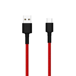 Xiaomi SJV4110GL Cable USB de 1 metro, Conector USB-A Macho a USB-C Macho, Color Negro y Rojo