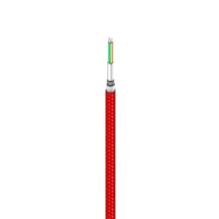 Xiaomi SJV4110GL Cable USB de 1 metro, Conector USB-A Macho a USB-C Macho, Color Negro y Rojo