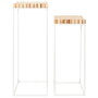 Home Deco Factory Juego de 2 Pedestales Natural Madera y Metal H90cm H75cm