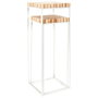 Home Deco Factory Juego de 2 Pedestales Natural Madera y Metal H90cm H75cm
