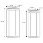 Home Deco Factory Juego de 2 Pedestales Natural Madera y Metal H90cm H75cm