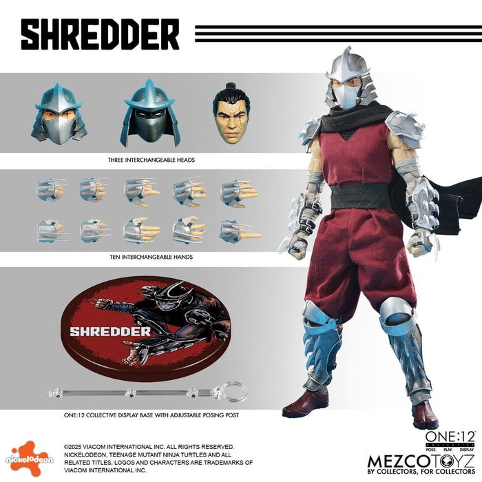 Mezco Toys Las Tortugas Ninja Figura 1/12 Shredder 17 cm