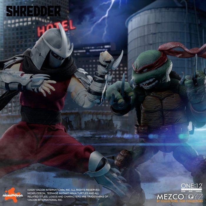 Mezco Toys Las Tortugas Ninja Figura 1/12 Shredder 17 cm