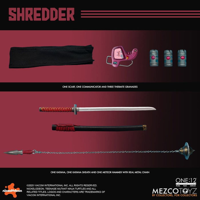 Mezco Toys Las Tortugas Ninja Figura 1/12 Shredder 17 cm