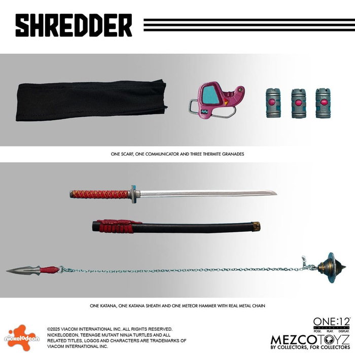 Mezco Toys Las Tortugas Ninja Figura 1/12 Shredder 17 cm