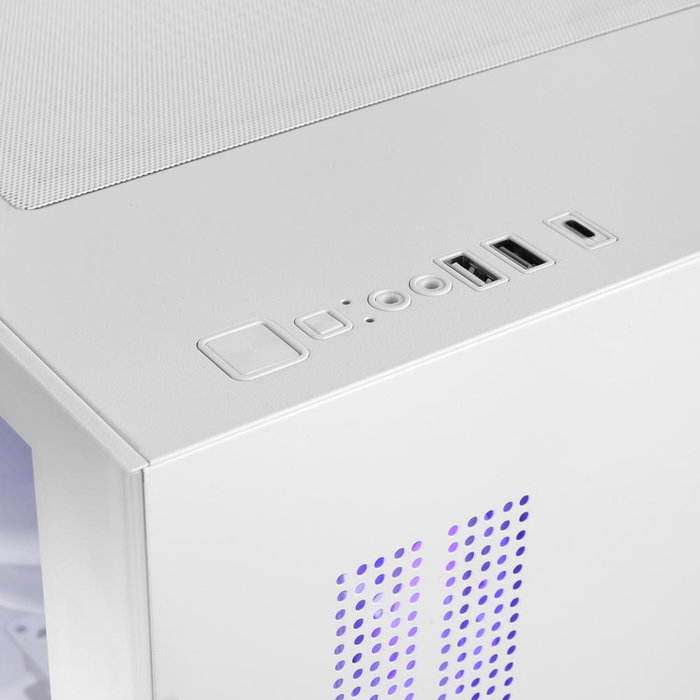 Mars Gaming MC-VIEW3W Caja PC Micro-ATX, Cristal Templado Panorámico, ARGB, USB-C, Compatible GPU hasta 330mm, Color Blanco