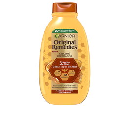 Garnier Original Remedies Champú Tesoros de Miel 400 ml - Champú Reconstituyente Antirrotura para Cabello Dañado, Repara y Refuerza