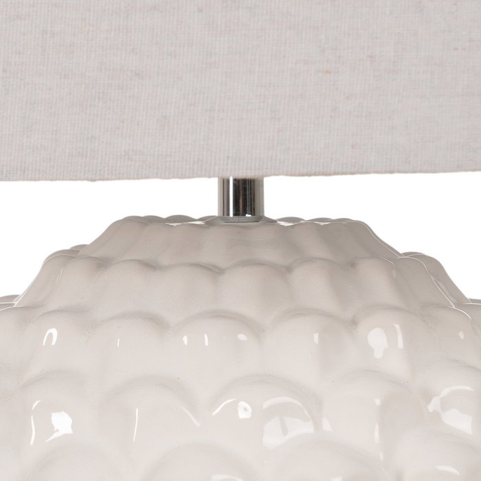 Lámpara Mesa Blanco Cerámica Iluminación 38 X 38 X 58,50 cm