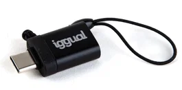 Iggual Adaptador USB OTG USB tipo C a USB-A 3.1 Negro