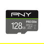PNY PRO Elite MicroSDXC 128GB Tarjeta de Memoria, UHS-I, Clase 10, U3, Hasta 100MB/s de Lectura, con Adaptador SD
