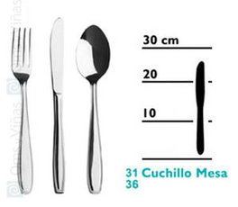 Cruz De Malta Lucia Cuchillo Mesa 208 mm (Set de 12)