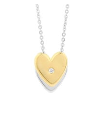 Secrecy Collar con Colgante HIDDEN SMILE en Plata de Ley Dorado