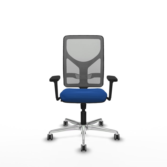 PIQUERAS Y CRESPO Silla de oficina Motilla con mecanismo Sincro, Azul y Gris