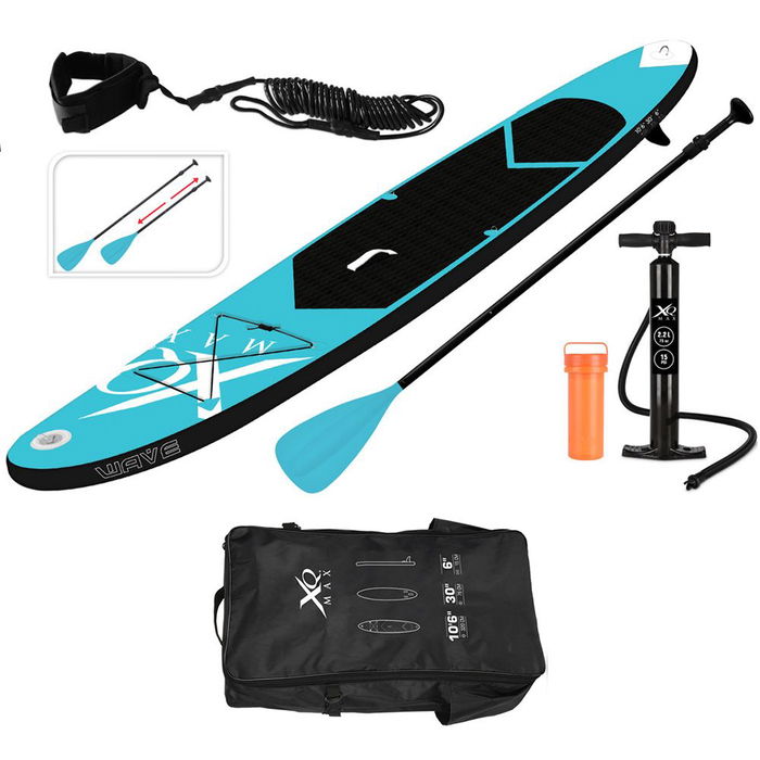 Xqmax Tabla Paddle Surf Hinchable Azul 10 x 71 x 285 cm con Remo Telescópico de Aluminio Antideslizante y 3 Quillas Xqmax Tabla Paddle Surf Hinchable Azul 10 x 71 x 285 cm con Remo Telescópico de Aluminio Antideslizante y 3 Quillas