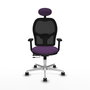 PIQUERAS Y CRESPO Silla de oficina Jorquera con mecanismo Sincro/Traslack, Morado y Negro