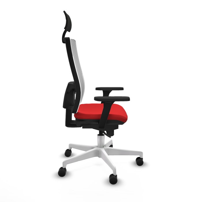 PIQUERAS Y CRESPO Silla de oficina Horna con mecanismo Sincro Rojo y Blanco PIQUERAS Y CRESPO Silla de oficina Horna con mecanismo Sincro Rojo y Blanco