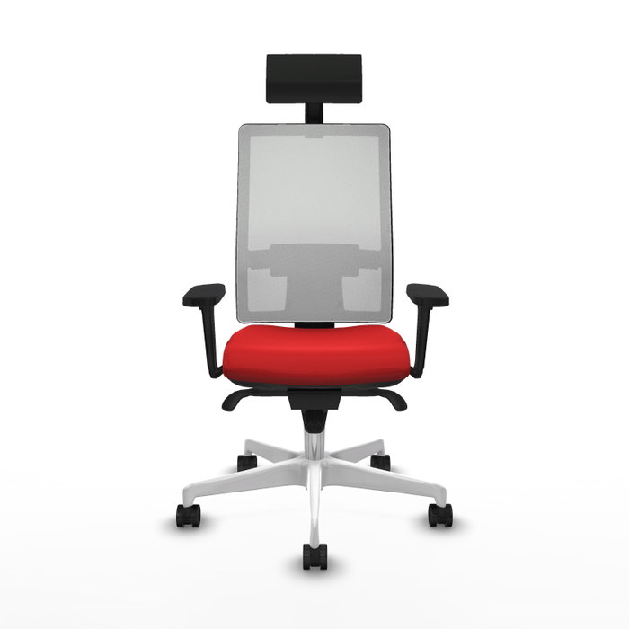 PIQUERAS Y CRESPO Silla de oficina Horna con mecanismo Sincro Rojo y Blanco PIQUERAS Y CRESPO Silla de oficina Horna con mecanismo Sincro Rojo y Blanco