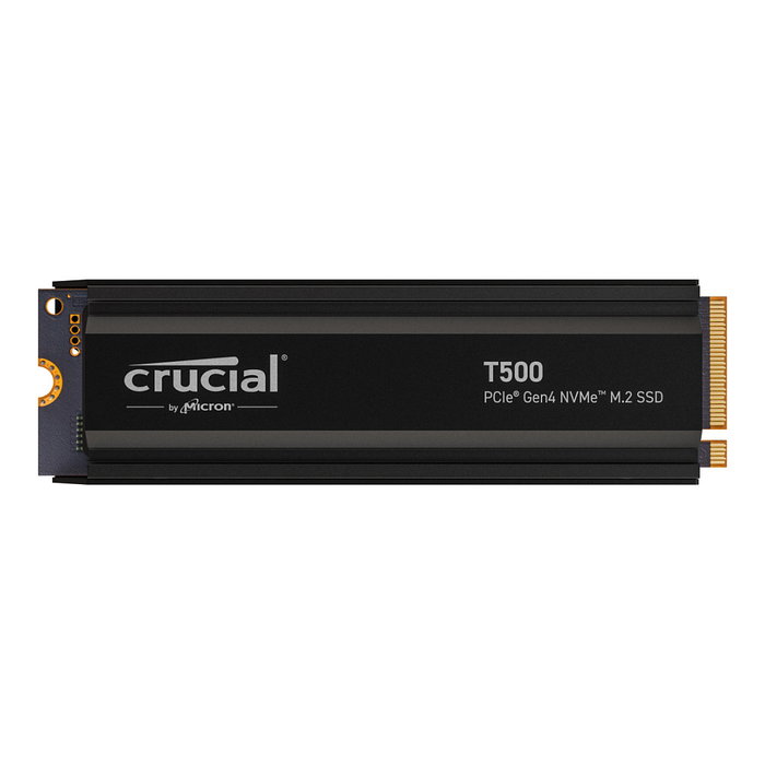Crucial T500 M.2 PCIe 4.0 NVMe SSD 4 TB con disipador de calor Crucial T500 M.2 PCIe 4.0 NVMe SSD 4 TB con disipador de calor