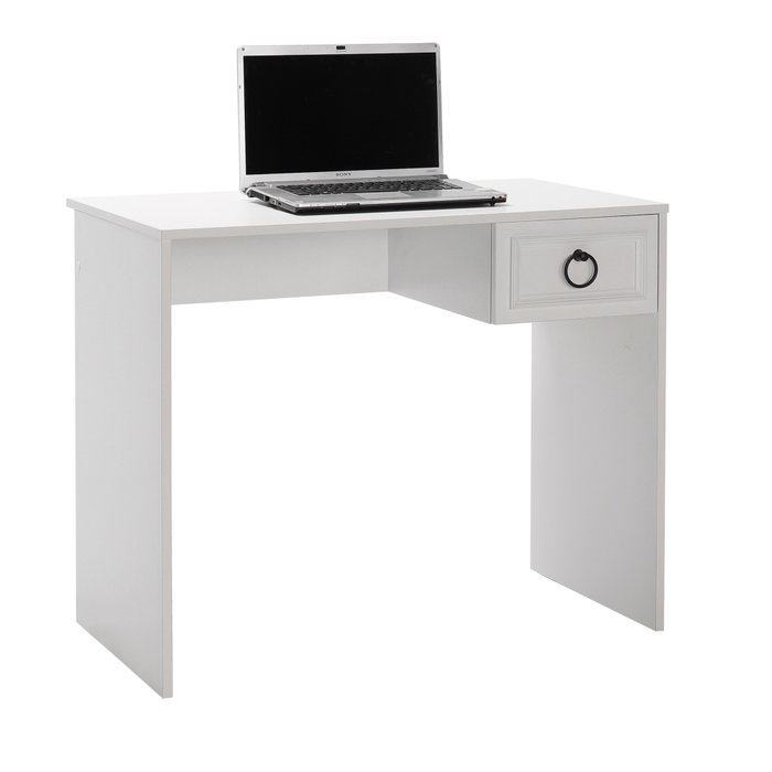 Hanah Home Mesa de Estudio Cms-1301-Bb-1 Blanca 90x75x51 cm con Cajón y Estantes Hanah Home Mesa de Estudio Cms-1301-Bb-1 Blanca 90x75x51 cm con Cajón y Estantes