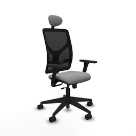 PIQUERAS Y CRESPO Silla de oficina Motilla Gris y Negro con Mecanismo Sincro/Traslack