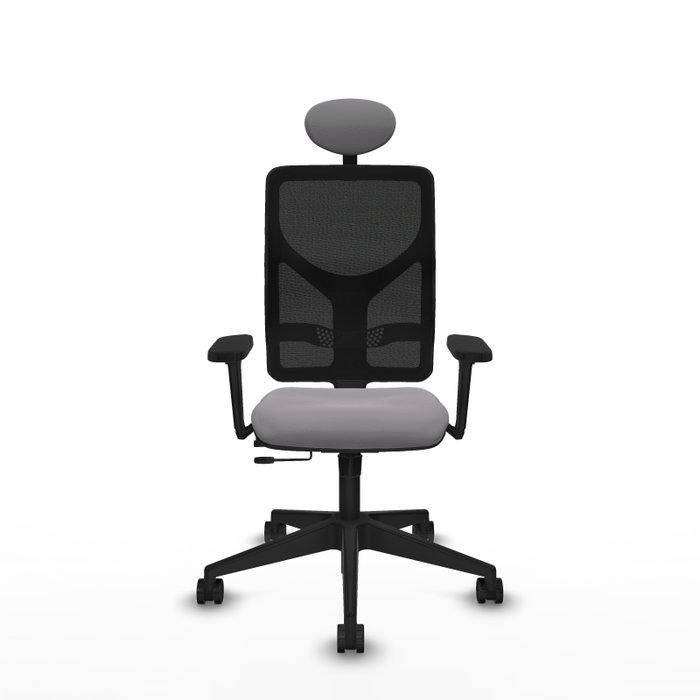 PIQUERAS Y CRESPO Silla de oficina Motilla Gris y Negro con Mecanismo Sincro/Traslack