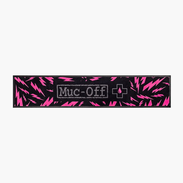 Muc-Off Alfombra absorbente para bicicleta, 200x40x5 cm, Negro/Rosa, Lavable Muc-Off Alfombra absorbente para bicicleta, 200x40x5 cm, Negro/Rosa, Lavable