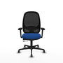 PIQUERAS Y CRESPO Silla de oficina Cilanco Azul y Negro con Brazos 3D