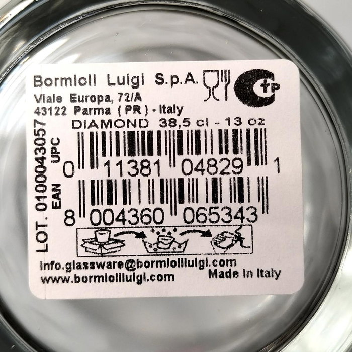 Bormioli Rocco Vaso bajo Diamond 39CL Transparente Bormioli Rocco Vaso bajo Diamond 39CL Transparente
