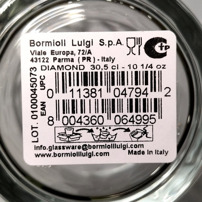 Bormioli Rocco Vaso bajo Diamond 39CL Transparente Bormioli Rocco Vaso bajo Diamond 39CL Transparente