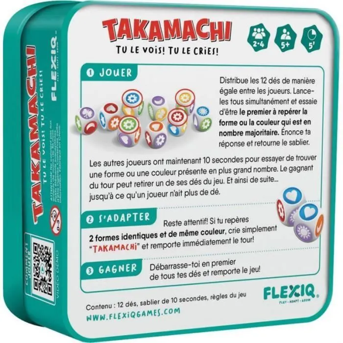 Asmodee Takamachi Juego de dados Observación y velocidad A partir de 5 años Idioma francés