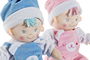 DKD Home Decor Peluche Bebe Rosa Azul 18 x 30 x 22 cm