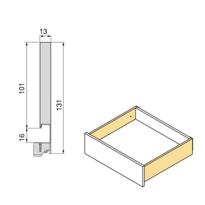 Emuca Kit Cajón Exterior Vertex con Regulación 3D, 400 mm, Gris Antracita Emuca Kit Cajón Exterior Vertex con Regulación 3D, 400 mm, Gris Antracita