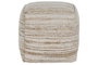 DKD Home Decor Reposapiés de Algodón y Yute Blanco y Natural