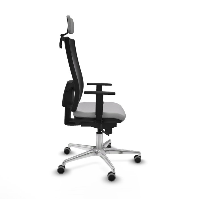 PIQUERAS Y CRESPO Silla de oficina Horna con mecanismo Sincro, Gris claro y Negro