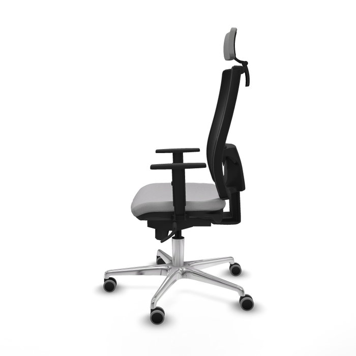 PIQUERAS Y CRESPO Silla de oficina Horna con mecanismo Sincro, Gris claro y Negro