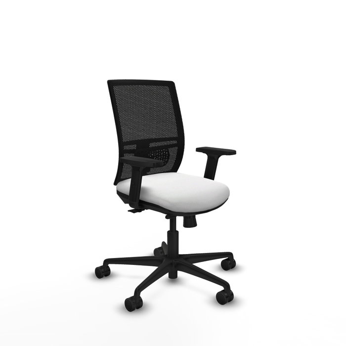 PIQUERAS Y CRESPO Silla de oficina Yunquera con mecanismo Sincro/Traslack, Blanco y Negro PIQUERAS Y CRESPO Silla de oficina Yunquera con mecanismo Sincro/Traslack, Blanco y Negro
