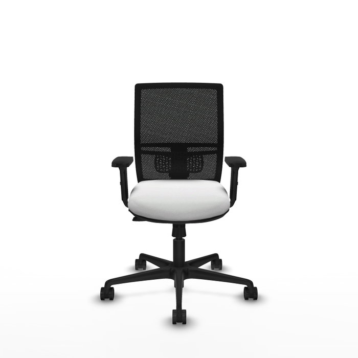 PIQUERAS Y CRESPO Silla de oficina Yunquera con mecanismo Sincro/Traslack, Blanco y Negro PIQUERAS Y CRESPO Silla de oficina Yunquera con mecanismo Sincro/Traslack, Blanco y Negro