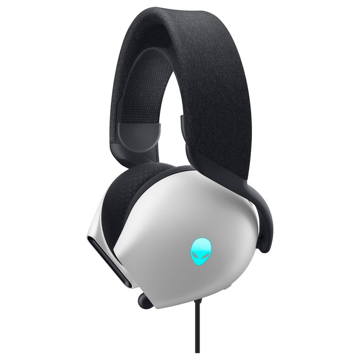 ALIENWARE AW520H Auriculares Gaming Alámbricos USB con Iluminación RGB, Blanco, Diadema, 20-40000 Hz, Micrófono Boom