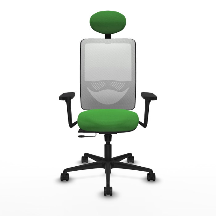 PIQUERAS Y CRESPO Silla de oficina Zulema con mecanismo Sincro/Traslack, Verde y Blanco