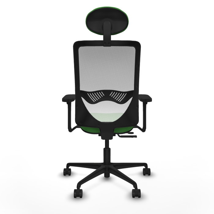 PIQUERAS Y CRESPO Silla de oficina Zulema con mecanismo Sincro/Traslack, Verde y Blanco
