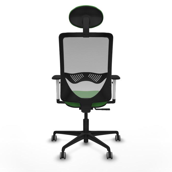 PIQUERAS Y CRESPO Silla de oficina Zulema con mecanismo Sincro, Verde y Gris