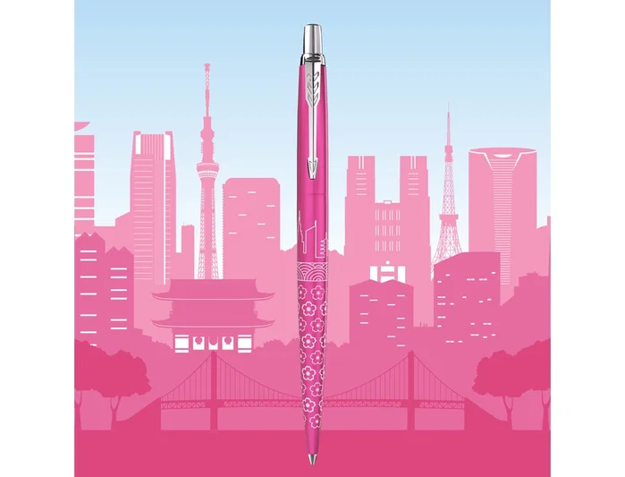 Parker Bolígrafo Jotter Edición Especial Global Icons Tokyo Rosa Satinado Punta Media