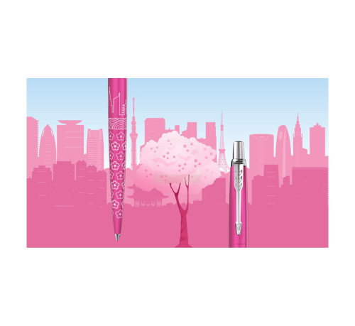 Parker Bolígrafo Jotter Edición Especial Global Icons Tokyo Rosa Satinado Punta Media