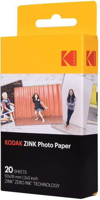 Kodak Papel Fotográfico ZINK 2x3 de 20 Hojas para Printomatic y Step Touch