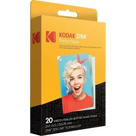 Kodak Papel Fotográfico ZINK RODO20 para Cámara Printomatic y STEP Touch, 2"x3", 20 Hojas Kodak Papel Fotográfico ZINK RODO20 para Cámara Printomatic y STEP Touch, 2"x3", 20 Hojas