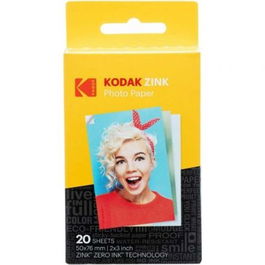Kodak Papel Fotográfico ZINK RODO20 para Cámara Printomatic y STEP Touch, 2"x3", 20 Hojas