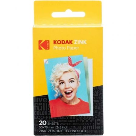Kodak Papel Fotográfico ZINK RODO20 para Cámara Printomatic y STEP Touch, 2"x3", 20 Hojas Kodak Papel Fotográfico ZINK RODO20 para Cámara Printomatic y STEP Touch, 2"x3", 20 Hojas