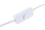 DKD Home Decor Lámpara de Sobremesa de Gres y Lino Blanco Rozado con Asa